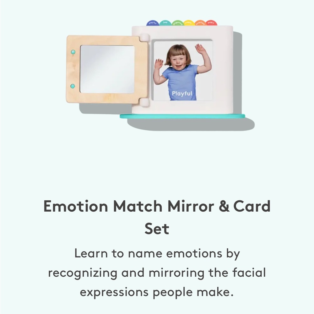 Lovevery Emotion Match Mirror & Card Set Enthusiast Play Kit 28-30 Months